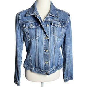 Gap Factory Jean Jacket Blue Medium Wash Classic Denim Casual Womens M